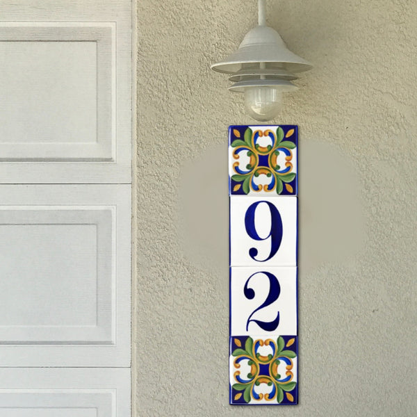 Custom Address Sign, Ceramic House Numbers, Talavera Tiles