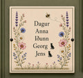 Square Tile with names | Custom Design