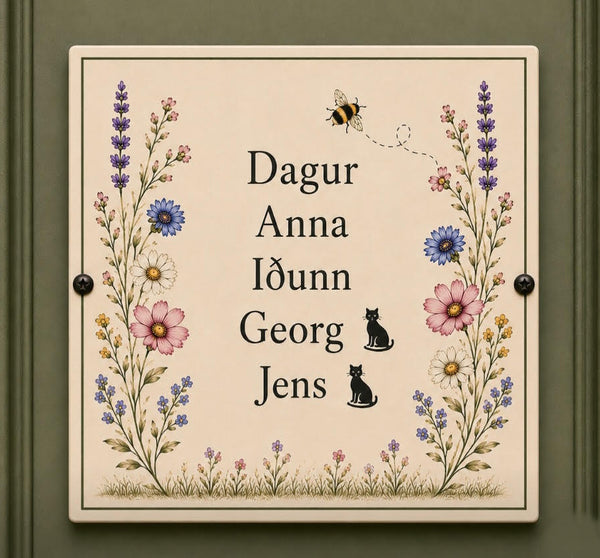 Square Tile with names | Custom Design