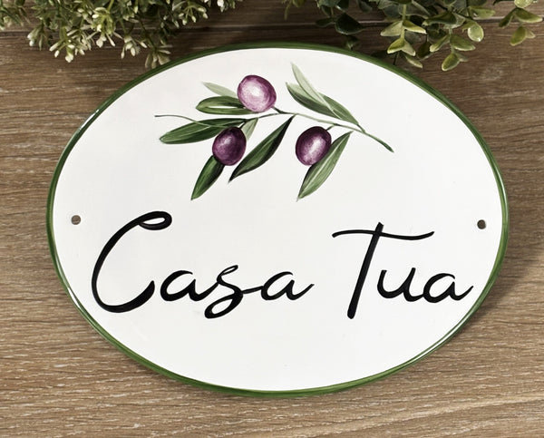 custom name sign hand painted with olive