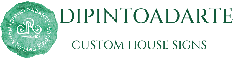 Leader in custom hand painted ceramic house signs and address plaques. Unique designs created for you — enjoy 5% off your first order with code DIPINTOADARTE5.