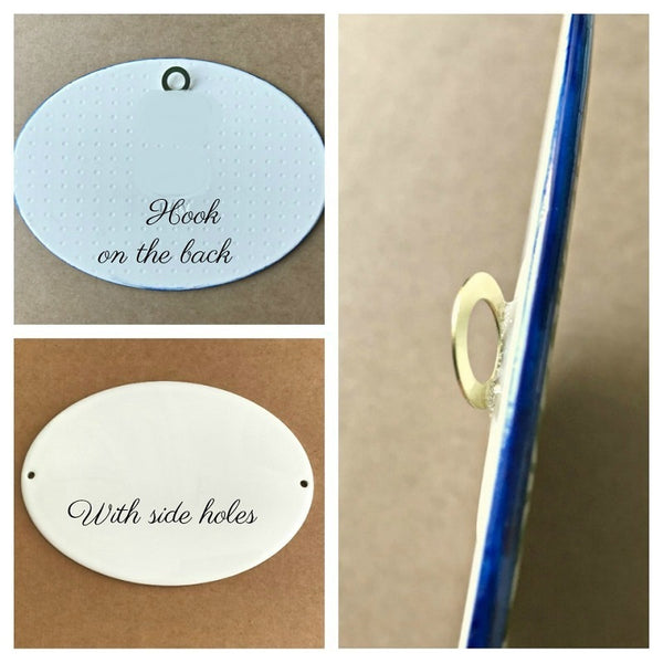 Custom House Sign Olive branch | Ceramic Name Plaque Outdoor