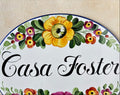 Flower Ceramic House Name Sign | Custom Floral Address Plaque