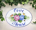 Hydrangea House name Sign, Garden plaque