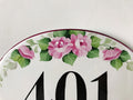 Roses House number sign personalized address numbers