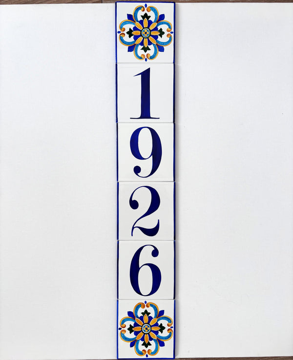 Talavera Address Tiles, Custom Ceramic House Numbers