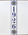 Vertical Address Sign, House Numbers Tile Ceramic