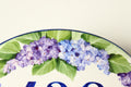 House number sign Lilacs | Address plaque custom