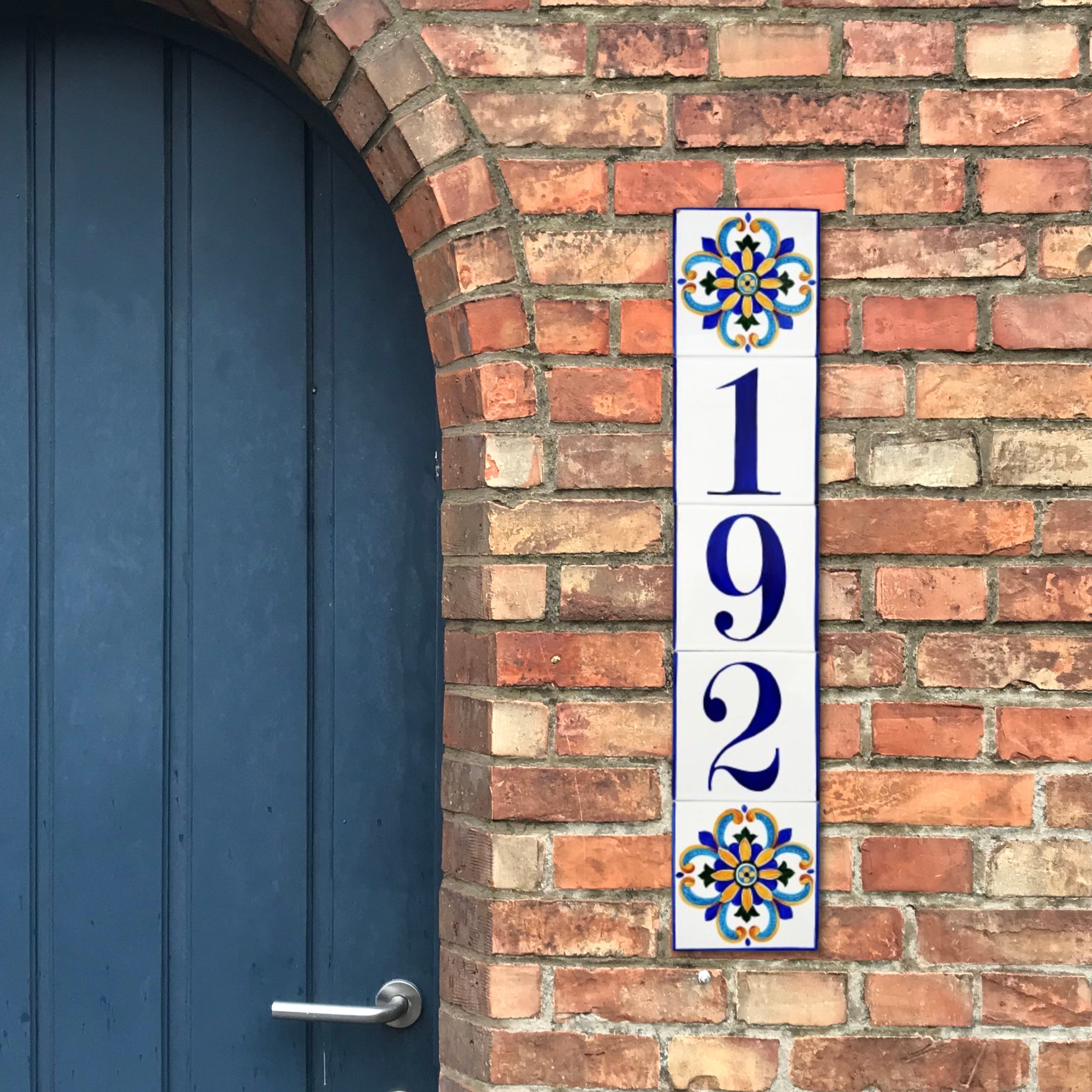 Custom Address Number for House | Hand Painted Tiles– DipintoAdArte