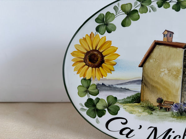 Targa personalizzata con il ritratto della casa