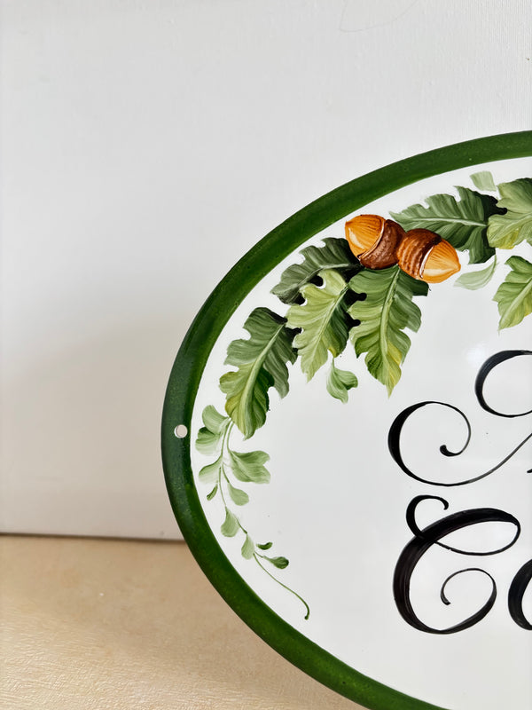 Acorn House Sign | Ceramic Address Plaque