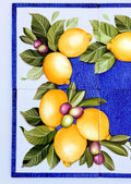 Lemon Wall Mural, Hand Painted Ceramic Tiles