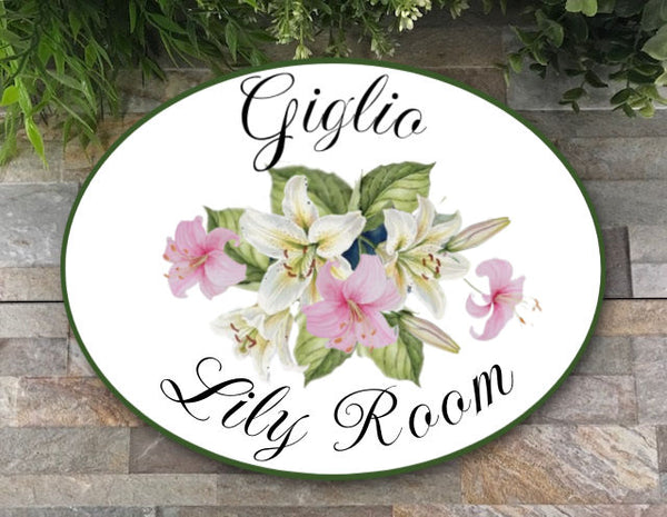 Lotus House Sign | Lily Door Plaque