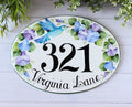 Ceramic House number, Address Plaque, Hummingbird