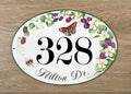 Custom cottage house sign, Bramble garden decor