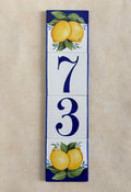 Lemon-House-Numbers-Tile | Ceramic Address Plaque