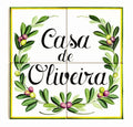 Ceramic Tiles Mural with Olive Branches, Custom House Sign