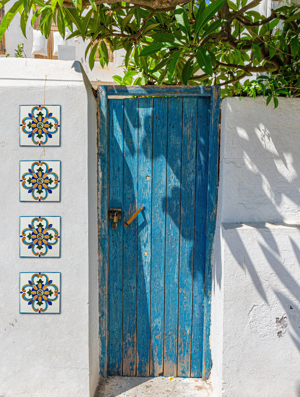 decorative  spanish tiles for outdoor turquoise