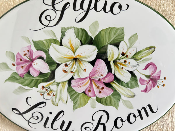 Lily Room Sign | Custom Hand Painted Name Plaque
