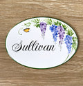 Wisteria Personalized cottage name sign, Welcome porch sign, Outdoor address plaque, garden sign