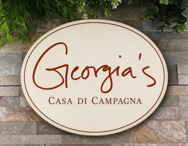 Targa Dipinta a Mano per la Casa personalizzata con Nome