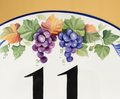 Personalized Italian Ceramic House number plaque - Grapes