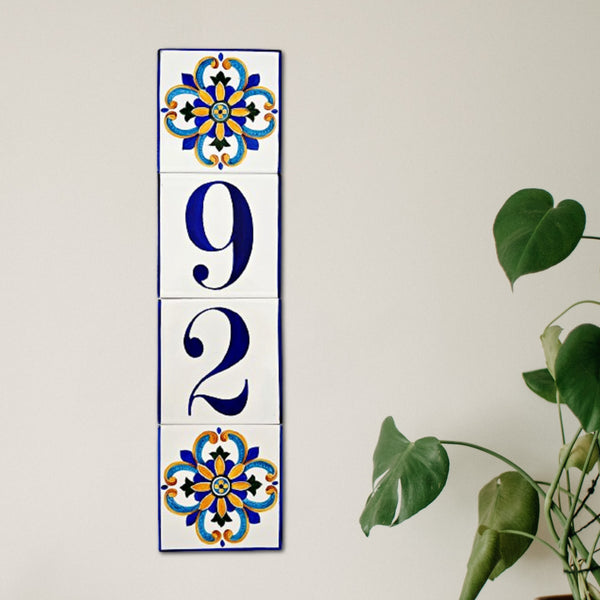 Talavera Address Tiles, Custom Ceramic House Numbers