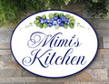 Kitchen Sign Blueberry, Decorative Wall Plaque