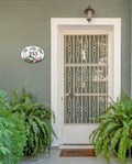 Water Lily Ceramic House Sign | Custom Address Plaque, Garden Decor