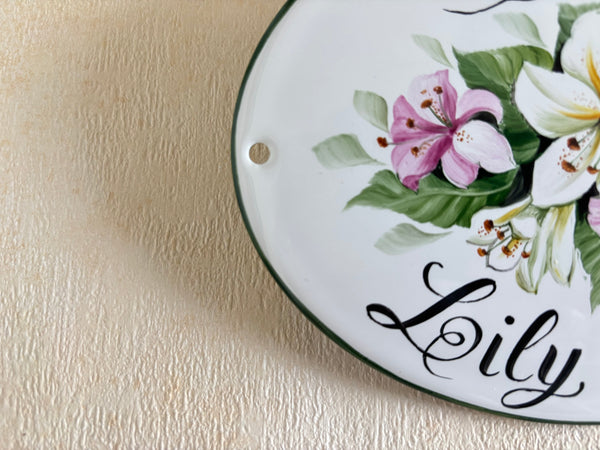 Lily Room Sign | Custom Hand Painted Name Plaque
