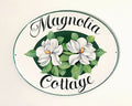 Personalized Cottage House Sign | Ceramic house plaque Magnolia