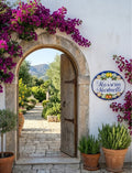 Mediterranean House Name Sign Custom name Plaque with Lemons