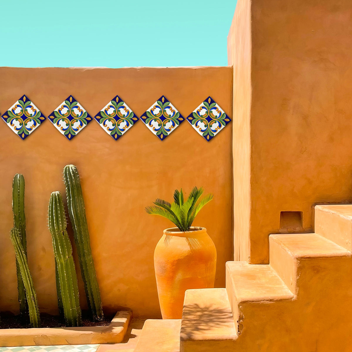 Hand-painted deals ceramic wall tiles-Mexican