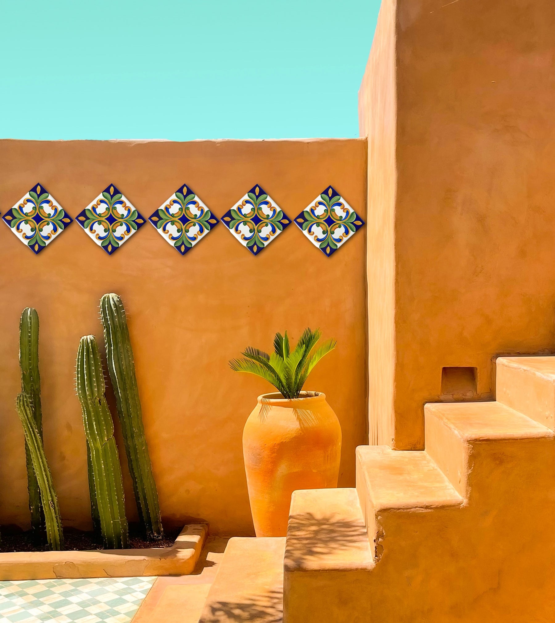 Hand painted Decorative Tiles for outdoor Dipinto Ad Arte