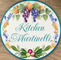 Mediterranean House Name Sign Custom name Plaque with Lemons