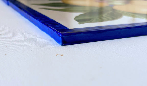 Lemon Wall Mural, Hand Painted Ceramic Tiles