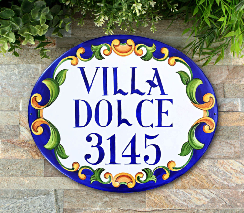 Spanish Colonial Ceramic House Number | Custom Address Sign– DipintoAdArte