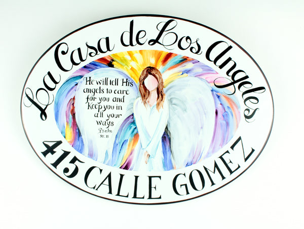 Bible verse plaque, Angel Decoration, Personalized Holy Gift with Serenity Prayer