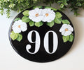 oval house number with magnolia