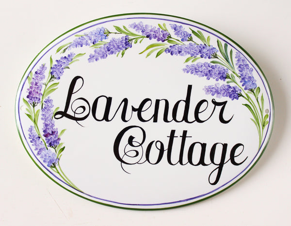 Lavender Front Door Sign, Cottagecore Garden Decor