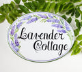 Lavender Front Door Sign, Cottagecore Garden Decor