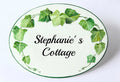 Ivy House Sign, Ceramic Family Name Plaque