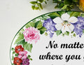 Sympathy Gift Loss of Mother, Garden Memorial Plaque with Flowers