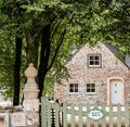 Outdoor Address Plaque with Green Leaves, Custom House Number Sign