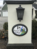 House number plaque, Cottage name sign, Peacock