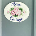 Cottage Sign With Roses, Custom Address Sign with name