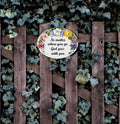 Sympathy Gift Loss of Mother, Garden Memorial Plaque with Flowers