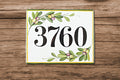 Ceramic House Numbers, Rectangular Address Plaque Olives