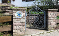 Round House Numbers Plaque with Otters, Front Door sign