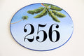 Beach House Sign With Palm Trees, Personalized Address Plaque